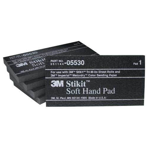 ‎3M Stikit Soft Hand Pad 05530 2-3/4″ × 5-1/2″ × 3/8″ - Exact Tooling