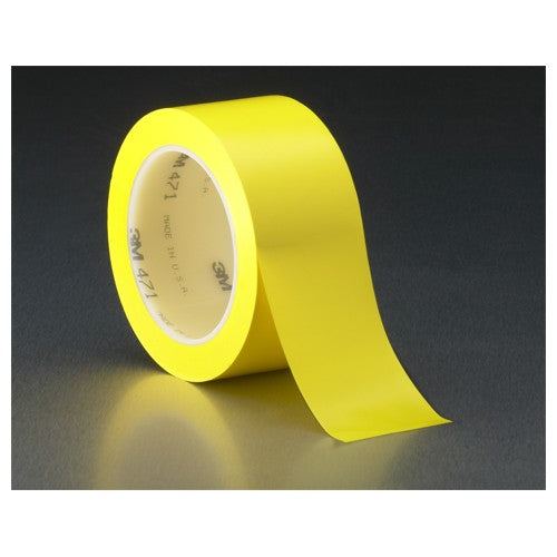 3M Vinyl Tape 471 Yellow 1/4″ × 36 yd 5.2 mil Individually Wrapped Conveniently Packaged - Exact Tooling