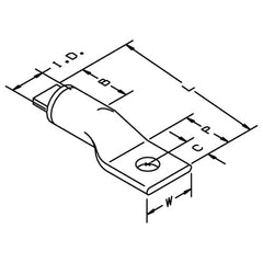 3M Scotchlok Aluminum One Hole Lug 40041 up to 35 kV 3/0 AWG Ruby - Exact Tooling
