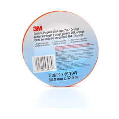 3M General Purpose Vinyl Tape 764 Orange 2″ × 36 yd 5 mil Individually Wrapped Conveniently Packaged - Exact Tooling