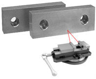 Machinable Aluminum and Steel Vice Jaws - SBM - Part #  VJ-661 - Exact Tooling
