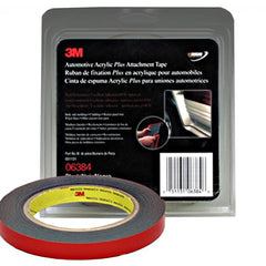 3M Automotive Acrylic Plus Attachment Tape 06384 Black 1.12 mm 1/2″ × 5 yd - Exact Tooling