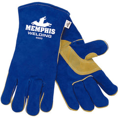 Welding Gloves - Select Shoulder - Blue - Foam Lined - Wing Thumb - Size X-Large - Exact Tooling