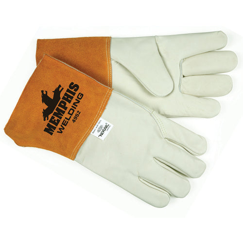 Leather / Kevlar 4952 Mig/Tig Welders Gloves - Size Medium - Exact Tooling