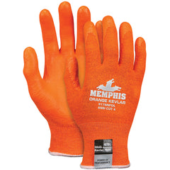 MCR Safety Cut Pro Glove - 13 Gauge Orange Kevlar/Synthetic - Nitrile Foam Coated Palm - Size Large - Exact Tooling