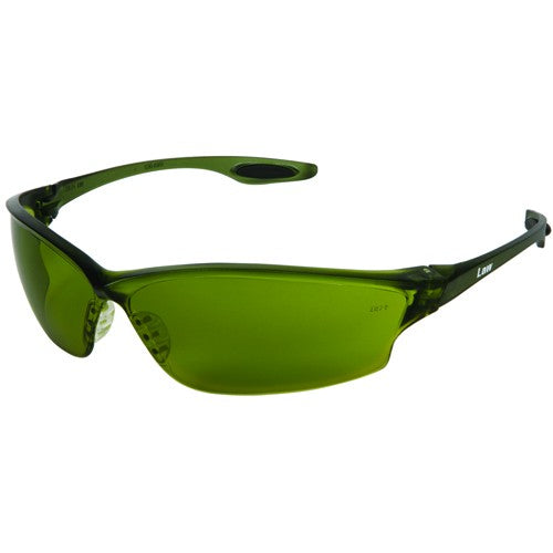 Safety Glasses - Green Filter 3.0 Lens - Green Frame - LW2 Style - Exact Tooling