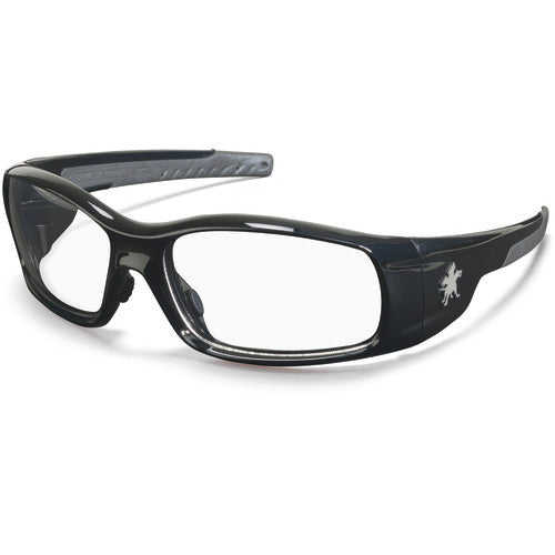 Safety Glasses - Polished Black Frame-Clear Lens - SR1 Style - Exact Tooling