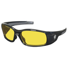 Safety Glasses - Black Frame-Amber Lens - SR1 Style - Exact Tooling