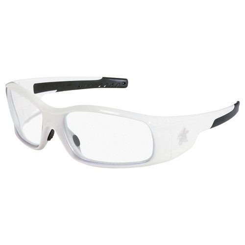 Safety Glasses - White Frame-Clear Lens - SR1 Style - Exact Tooling