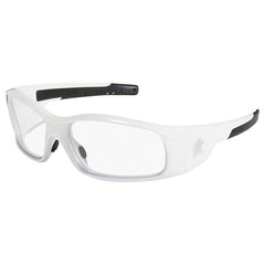 Safety Glasses - White Frame-Clear Lens - SR1 Style - Exact Tooling