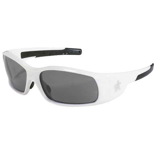 Safety Glasses - White Frame-Gray Lens - SR1 Style - Exact Tooling