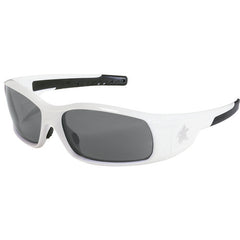 Safety Glasses - White Frame-Gray Lens - SR1 Style - Exact Tooling