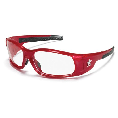 Safety Glasses - Clear Lens - Red Frame SR1 Style - Exact Tooling