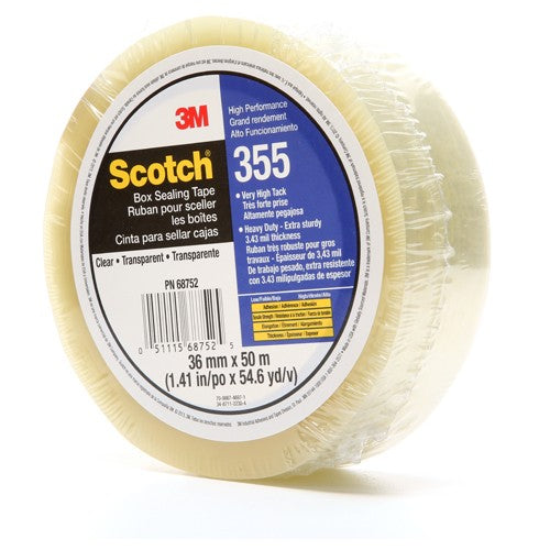 Scotch Box Sealing Tape 355 Clear 36mm × 50m - Exact Tooling