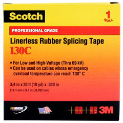 Scotch Linerless Rubber Splicing Tape 130C 1″ × 15 ft Black - Exact Tooling