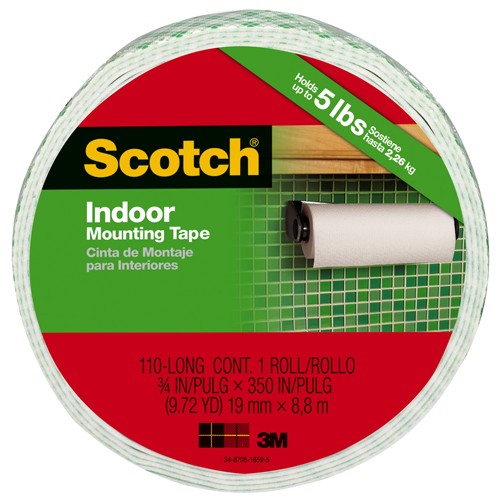 Scotch-Mount Indoor Double-Sided Mounting Tape Mega Roll 110H-LONG-DC 3/4″ × 350″ (1 9 Cm × 8 89 M) - Exact Tooling