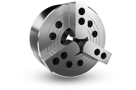 Auto Strong N-200A Series 3-jaw through-hole power chuck (adapter included) - Part # N-224A20 - Exact Tooling