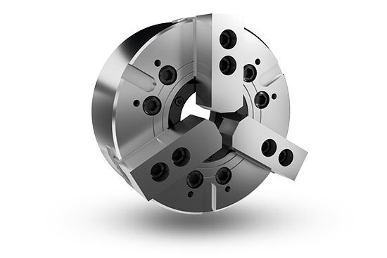 Auto Strong NB-200A Series 3-jaw extra large through-hole power chuck (adapter included) - Part # NB-306A6 - Exact Tooling
