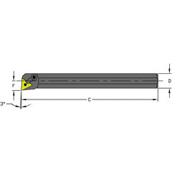 S16S MTUNR3 Steel Boring Bar - Exact Tooling