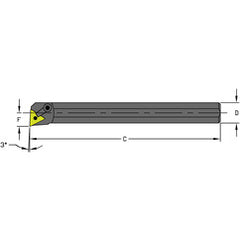 S16S MTUNR3 Steel Boring Bar - Exact Tooling