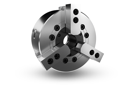 Auto Strong NL-A Series 3-jaw long stroke through-hole power chuck (adapter included) - Part # NL-06A5 - Exact Tooling