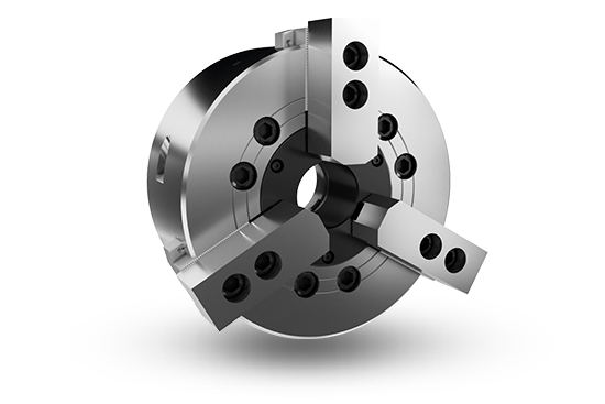 Auto Strong NL-A Series 3-jaw long stroke through-hole power chuck (adapter included) - Part # NL-08A6 - Exact Tooling