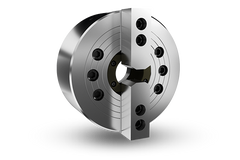 Auto Strong NT-200 Series 2-jaw through-hole power chuck (adapter excluded) - Part # NT-215 - Exact Tooling