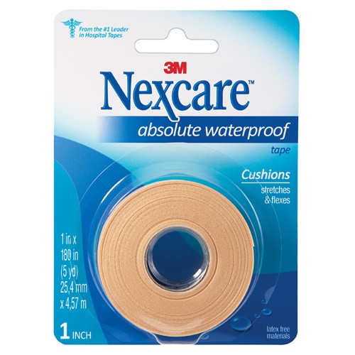 Nexcare Absolute Waterproof First Aid Tape 731 1″ × 180″ (25.4mm × 4.57m) - Exact Tooling