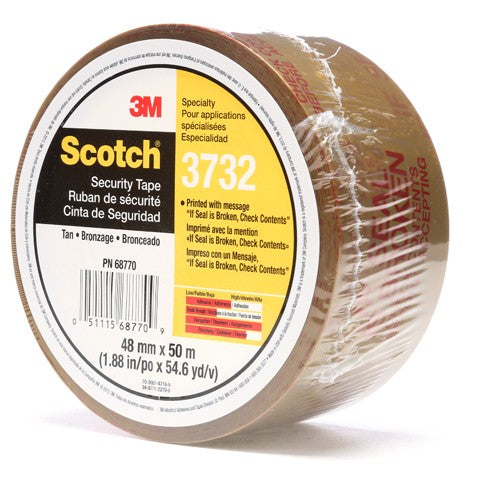Scotch Printed Message Box Sealing Tape 3732 Tan 48 mm × 50 m - Exact Tooling