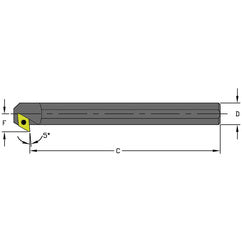 A12Q SDXCL3 Steel Boring Bar w/Coolant - Exact Tooling