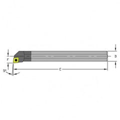 M-E25T SCLCL09 Solid Carbide Boring Bar w/Coolant - Exact Tooling