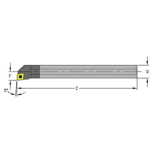 Indexable Coolant-Thru Boring Bar-E04H-SCLDR1.5 1/4″ SH - Exact Tooling