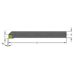 A10Q SCLCL3 Steel Boring Bar w/Coolant - Exact Tooling
