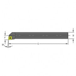 A06K SCLCR2 3/8" SH Indexable Coolant Thru Boring Bar - Exact Tooling