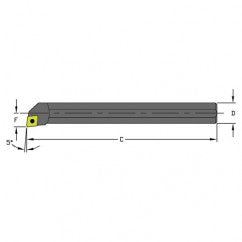 A08M SCLCR3 Steel Boring Bar w/Coolant - Exact Tooling