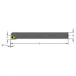 A16R STUCR3 1" SH Indexable Coolant Thru Boring Bar - Exact Tooling