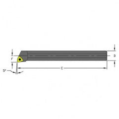 A06K SWLCR2 3/8" SH Indexable Coolant Thru Boring Bar - Exact Tooling