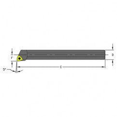 A06K SWLCL2 3/8" SH Indexable Coolant Thru Boring Bar - Exact Tooling