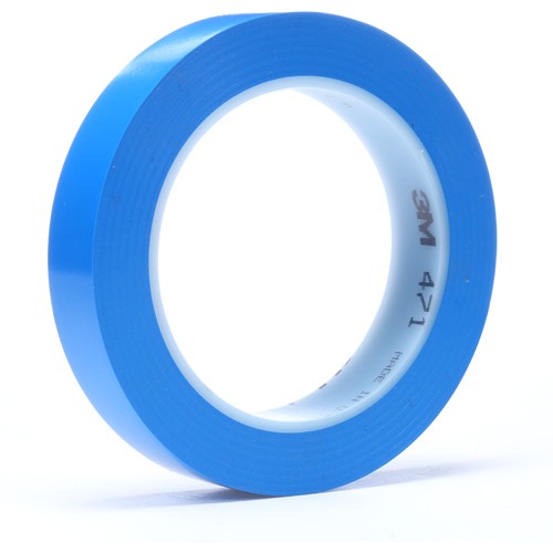 3M Vinyl Tape 471 Blue 3/4″ × 36 yd 5.2 mil - Exact Tooling