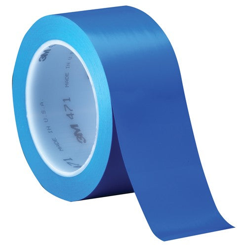 3M Vinyl Tape 471 Blue 1/4″ × 36 yd 5.2 mil Individually Wrapped Conveniently Packaged - Exact Tooling