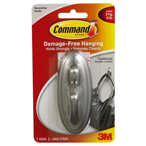 Command Traditional Hook 17053BN Large Brushed Nickel - Exact Tooling