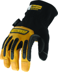 Tan/Black Bullwhip Leather/Breathable Ranchworx Gloves - Exact Tooling