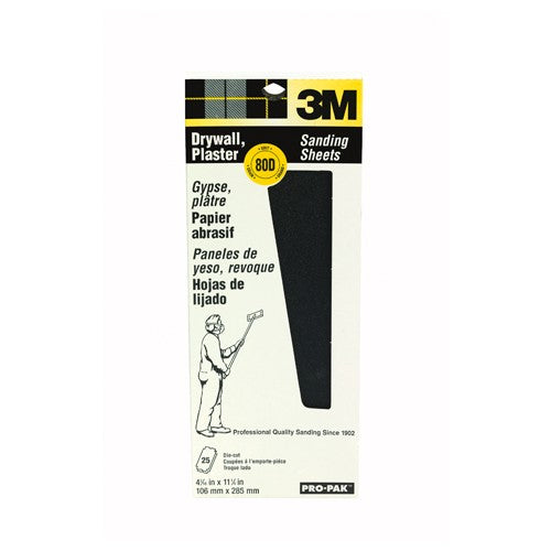 3M Drywall Sanding Sheets 99433NA 4 3/16″ × 11 1/4″ 80 grit - Exact Tooling