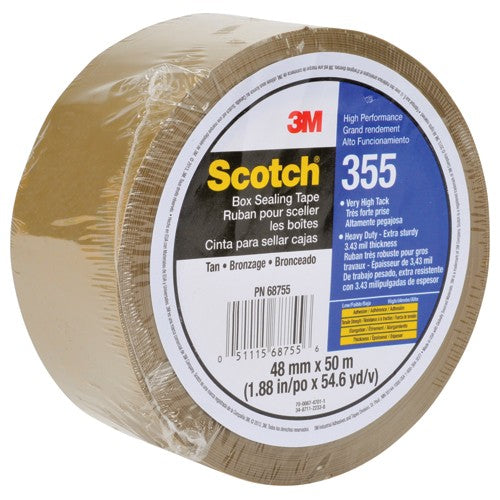 Scotch Box Sealing Tape 355 Tan 48 mm × 50 m - Exact Tooling