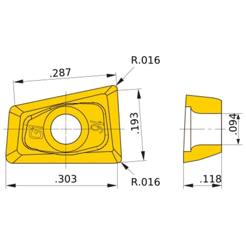 QOGT0830R-G1 MP9120 MILLING INSERT
