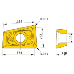 QOMT1035R-M2 VP15TF MILLING INSERT