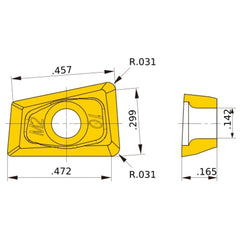 QOMT1342R-M2 VP15TF MILLING INSERT