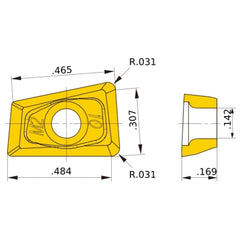 QOMT1443R-M2 MP7140 MILLING INSERT