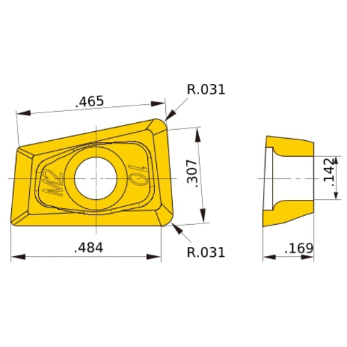 QOMT1443R-M2 MP6120 MILLING INSERT