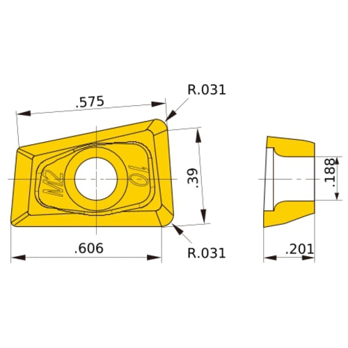 QOMT1651R-M2 MP6130 MILLING INSERT